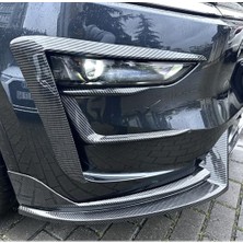 Esranın Dünyası Tesla Model Y Juniper (2025+) Uyumlu Ön Tampon Sis Farı Kaşı Kaplama Seti (4 Parça) (Parlak Karbon Fiber)