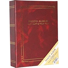 Esranın Dünyası Rabsev 13X18CM 100 Fotoğraf Kapasiteli Ciltbezli Lüks Fotoğraf Albümü (Bordo)