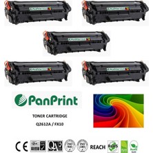 PanPrint Hp Q2612A (12A) Muadil Toner 5'li Avantajlı Paket