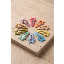 Bony Socks Kız Çocuk 10'lu Yıldızlı Pembe Pens Toka