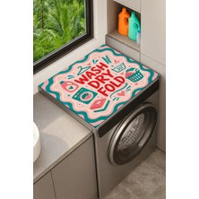Valerine Life Çamaşır Kurutma Makinesi Üstü Düzenleyici Matı Sıvı Geçirmez Örtü Yıka Kurut