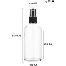 Esranın Dünyası Şeffaf Cam Şişe ile 100 ml Siyah Spreyli Kolonya Seti