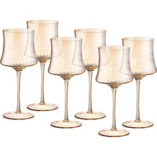 Jumbo Amber 6'lı Kadeh Takımı