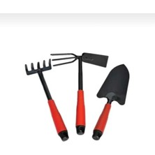 Esranın Dünyası Bahçe El Aletleri Seti, 30 cm Kürek, Tırmık ve Çapa, 3 Parça
