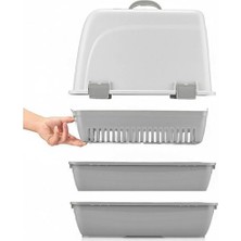 Esranın Dünyası Xl Boy Elekli Kedi Tuvaleti, 50X37,5X40 Cm, Kum Küreği Hediyeli
