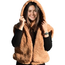 Özgüner Oyuncak Pelüş Yelek,pelüş Sweat, Mont,pelüş Sıcak Tutan Yelek, Yılbaşı Hediyesi (Kahve, Standart)