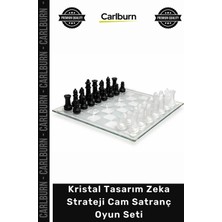 Carlburn #satranç Lüks Modern Şık Dekoratif Kristal Tasarım Hediye Zeka Strateji Cam Satranç Oyun Seti
