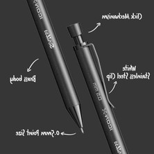 Esranın Dünyası Mat Siyah 0.5 mm Metal Versatil Kalem, Şık Tasarım