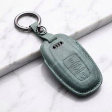 Keymatik Audi A4 A5 A6L A5 A6L A7 A8 Q5 3 Buton Smart Kumanda Kılıfı Premium Süet Deri