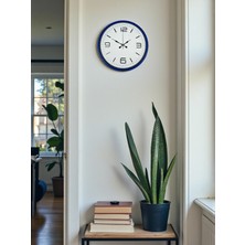 Egecen 36 cm Lacivert Modern Dekoratif Duvar Saati