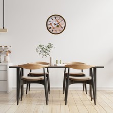 Egecen Rustic Bakery Kitchen Kahverengi 36 cm Duvar Saati