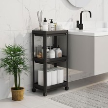 Esranın Dünyası 3 Katlı Tekerlekli Raf, Mutfak ve Banyo Için Pratik Düzenleyici