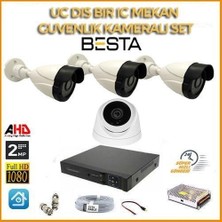 Egecen 2 Mp 1080P 3 Dış Mekan 1 Iç Mekan Kameralı Ahd Güvenlik Seti