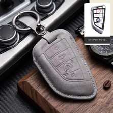 Keymatik Bmw F Modeli F10 F30 F90 G20 G30 Smart 4 Buton Anahtar Kumanda Koruma Kılıfı Süet Deri