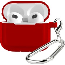Buff Labs Airpods 3 Uyumlu Rubber Silicone Case Kancalı Yumuşak Silikon Kılıf Airpods 3 Uyumlu Kulak