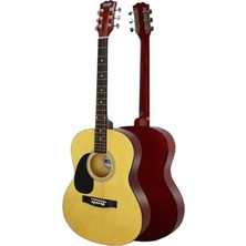 Esranın Dünyası Natural Renkli Akustik Gitar Seti, 4/4 Boyut, Yüksek Kalite