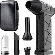 Esranın Dünyası Uruchı X3 2026 Şarjlı Hava Üfleyici & Vakum – Gerçek 130000 Rpm, 8000MAH Batarya, 3 Kademeli Turbo Toz Üfleyici ve Çekici, Bilgisayar, Klavye, Ev, Araç ve Dış Mekan Kullanımı, Çantalı