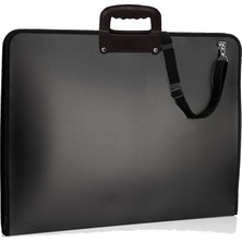 Esranın Dünyası Siyah Resim Çantası Fermuarlı Kulplu 37X54 cm 1 Adet Teknik Resim Dosya Çantası 35X50 cm Askılı Proje Çantası Okul Sınıf