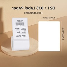 Esranın Dünyası 50 x 70 mm Su Geçirmez Etiket Bandı, 110 Adet Kendinden Yapışkanlı
