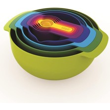 Joseph Joseph, Joseph Joseph 40031 Nest 9 Karıştırma Kaseleri, 32.5X26X15CM, Çok Ren