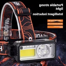 Esranın Dünyası USB Şarj Edilebilir Su Geçirmez Sensörlü LED Kafa Lambası