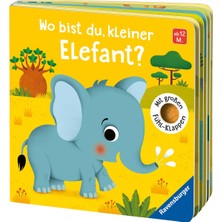 Ravensburger Puzzle Wo Bist Du, Kleiner Elefant? Mit Großen Fühl-Klappen - Spielbuch Mit Stoff-Klappen, Kinderbuch Ab 12