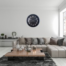 Egecen Siyah Standart Elegance 60 x 60 cm Metal Duvar Saati