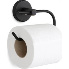 Esranın Dünyası Mat Siyah 35 mm Oval Bantlı Tuvalet Kağıdı Askısı, Kolay Montajlı Banyo Aksesuarı