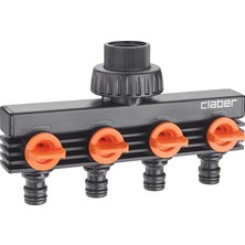 Claber 8581 3/4 Inç Dörtlü Musluk Adaptörü
