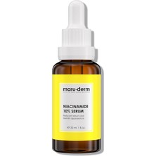Maru.derm Niacinamide%10 + Hyalüronik Asit + Panthenol Cilt Bakım Serumu – Ton Eşitleyici ve Gözenek Görünümü