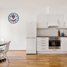 Egecen Krem 36 cm Mutfak Dekoratif Duvar Saati