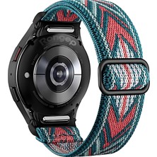 Rongep One-Click Elastik Bohem Serisi 20MM Kordon ile Uyumlu Watch 7/6/5/4/fe Serisi Için Kumaş Kayı