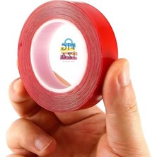 Esranın Dünyası 10 mm x 5 Metre Silikonlu Çift Taraflı Montaj Bandı, Güçlü Yapışkan