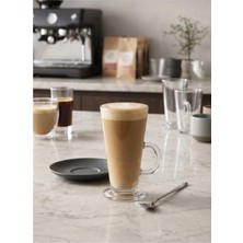 Paşabahçe Sofracraft Kulplu Latte Bardağı 263 cc 2’li Set | Şeffaf Cam Kahve ve Sıcak Içecek Bardağı