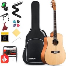 Esranın Dünyası Dreadnought Akustik Gitar Paketi, Doğal Renk