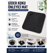 Kea Gider Koku Önleyici Mat 15X15 cm Kare Lavabo Duş Süzgeci Kapatıcı Su Geçirmez Kaymaz Gider Kapağı