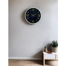 Egecen 36 cm Krem Gold Rakamlı Duvar Saati