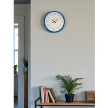 Egecen 36 cm Mavi Sade Dekoratif Duvar Saati