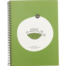 Hisli Şeyler 80 Yaprak Kareli Hafif Kağıt Stickerli Defter, Düzelicez, 18.5X25CM