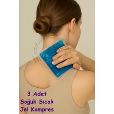 3 Adet Termojel Sıcak Soğuk Kompres Jel Buz Paketi, 3 Adet Soğutucu Jel Isıtıcı Jel Kompres 13X13CM