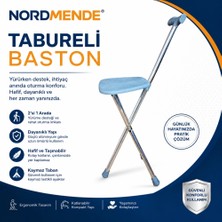 Mossem Nordmende Tabureli Baston Oturaklı Katlanabilir Yürüyüş Bastonu Taşınabilir Baston Sandalye