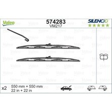 Valeo Gelalsat Silgi Silencio Seri (X2) (VM217) Peugeot 405)