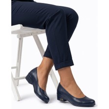 Tamdabu Ayakkabı Hakiki Deri Comfort Taban 4 cm Topuklu Günlük Kadın Ayakkabı