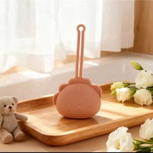 My Balli Store Aslan Şekilli Emzik Kutusu - Emzik Saklama Kabı - Hijyenik ve Askılı Tasarım(Kahve)