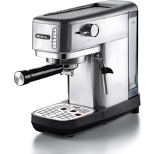 Ariete 1380 Metal Kahve Makinesi, Öğütülmüş Kahve ve Ese Pedleri ile Uyumlu, 1300 W, 1,1 L Kapasite, 15 Bar Basınç, ½ Fincan Filtre, Cappuccino Cihazı, Gümüş