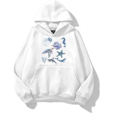 Tarzsokak Kadın Sea Elements Sweatshirt Beyaz
