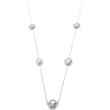 TeOra Store Kelebek Kolye - 90 cm - Gümüş
