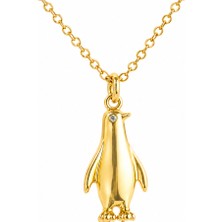 Gumush Gümüş Gold Penguen Kadın Kolye