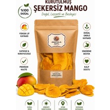 Anatolia Nuts Şekersiz Mango Kurusu – Dilimlenmiş Kurutulmuş Mango – Ilave Şekersiz Tropikal Kuru Meyve
