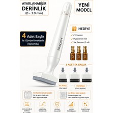 DeepSurge Değiştirilebilir Başlık Ayarlanabilir Titanyum İğne Ölçülü Dermastamp Derma Stamp Dermaroller Roller